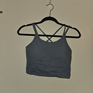 Women's Gray Strappy Top
